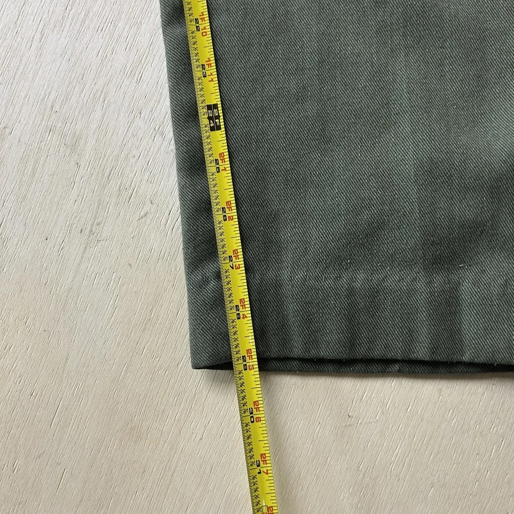 Vintage Green Twill Chino Pants Mens 42x29 Straight Regular Fit Casual Workwear